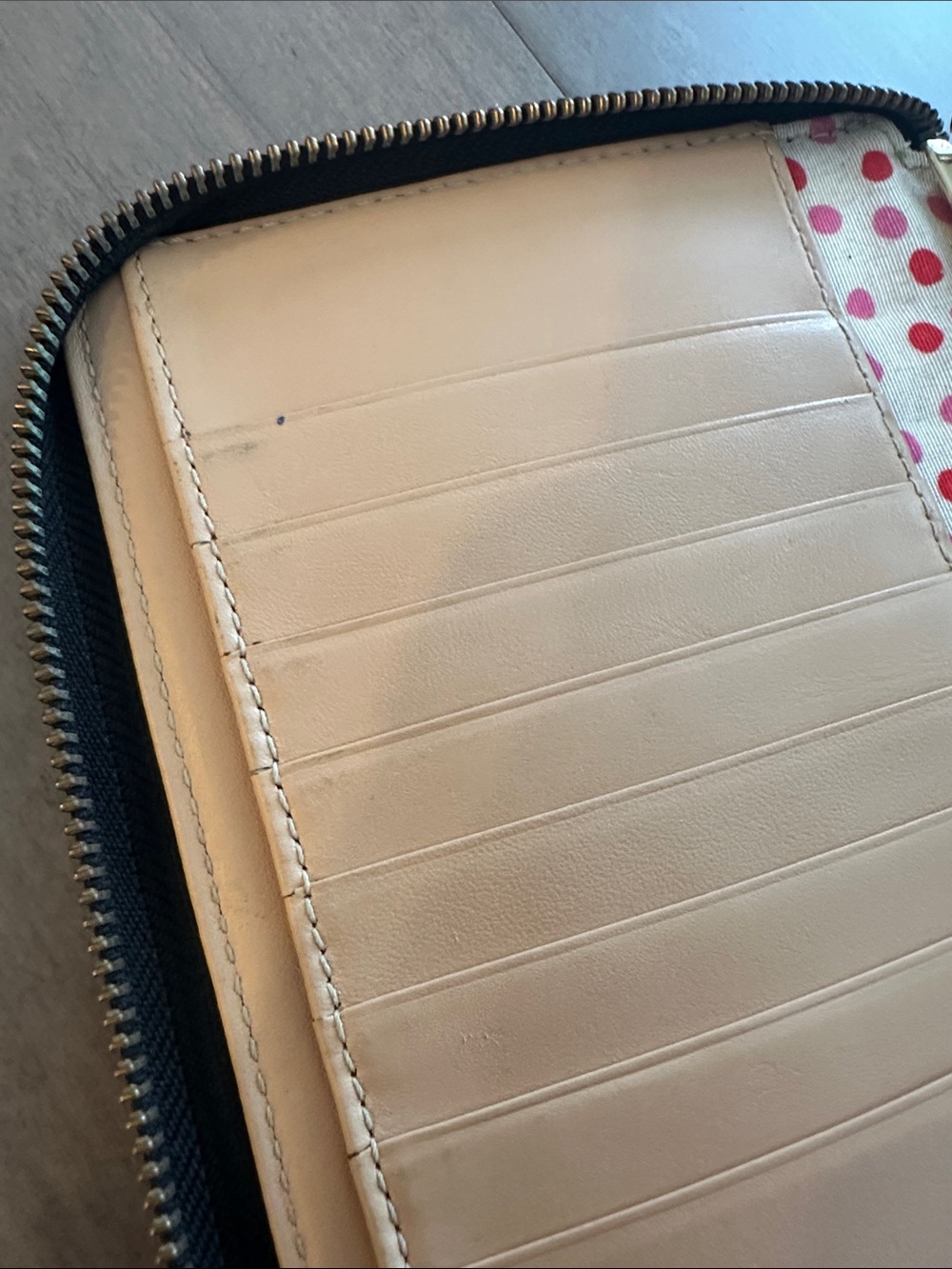kate spade Black Pebbled Leather Zip Wallet with Gold Logo - Picture 6 of 9